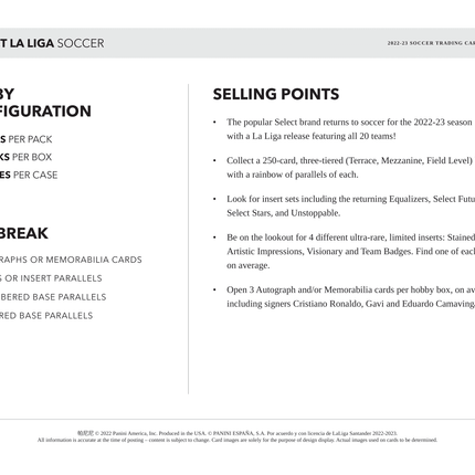 Panini - 2022/23 Select La Liga Football (Soccer) - Hobby Box - The Card Vault