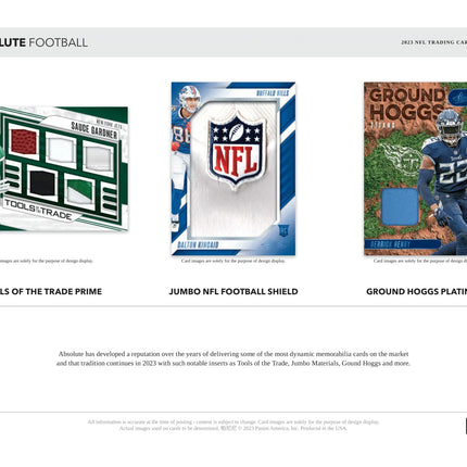Panini - 2023 Absolute American Football (NFL) - Hobby Box - The Card Vault