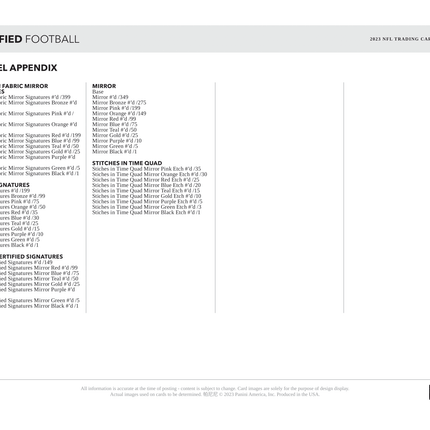 Panini - 2023 Certified American Football (NFL) - Hobby Box - The Card Vault
