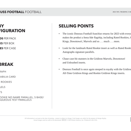 Panini - 2023 Donruss American Football (NFL) - Hobby Box - The Card Vault