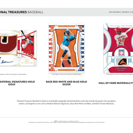 Panini - 2023 National Treasures Baseball (MLB) - Hobby Box - The Card Vault