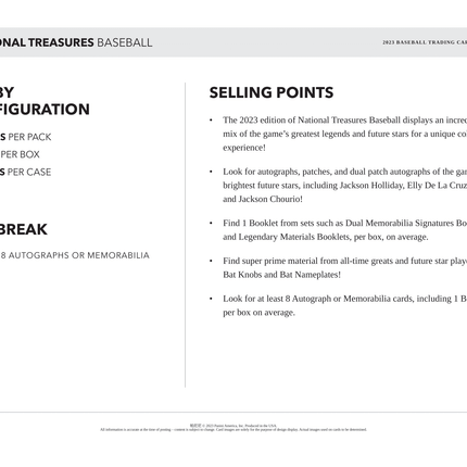 Panini - 2023 National Treasures Baseball (MLB) - Hobby Box - The Card Vault