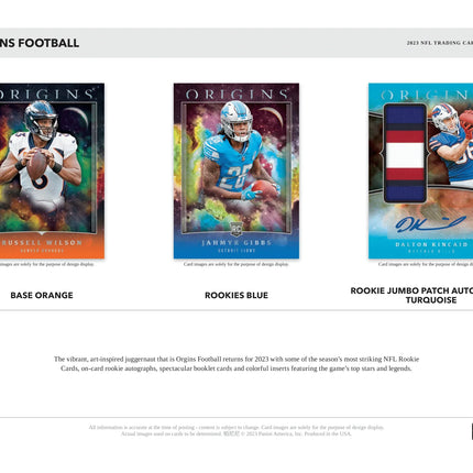 Panini - 2023 Origins American Football (NFL) - Hobby Box - The Card Vault