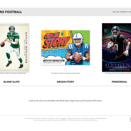 Panini - 2023 Origins American Football (NFL) - Hobby Box - The Card Vault