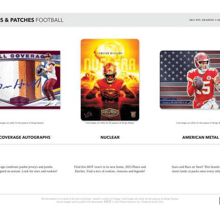 Panini - 2023 Plates & Patches American Football (NFL) - Hobby Box - The Card Vault