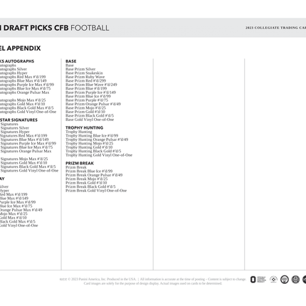 Panini - 2023 Prizm Draft Picks Collegiate American Football (NFL) - Hobby Box - The Card Vault