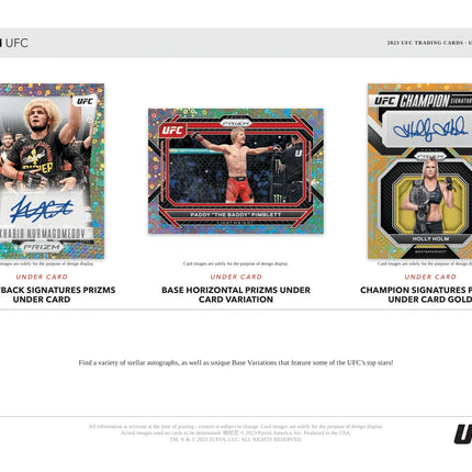 Panini - 2023 Prizm UFC Under Card - Hobby Box - The Card Vault