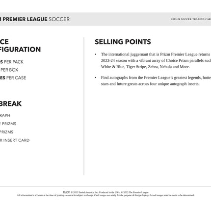 Panini - 2023/24 Prizm Premier League Football (Soccer) - Choice Box - The Card Vault