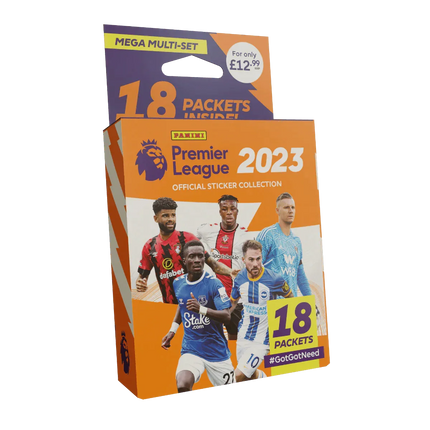 Panini Premier League Official Sticker Collection 2023 - Mega Multiset (18 packets) - The Card Vault