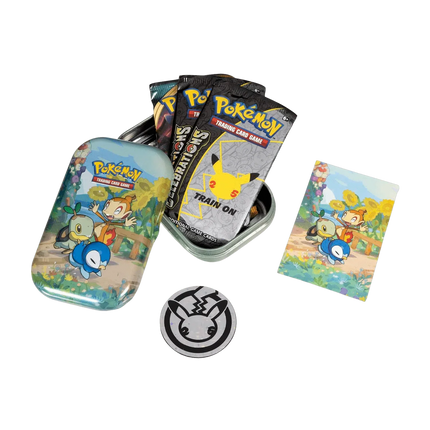 Pokemon TCG: Celebrations Mini Tin - Turtwig, Chimchar & Piplup - The Card Vault