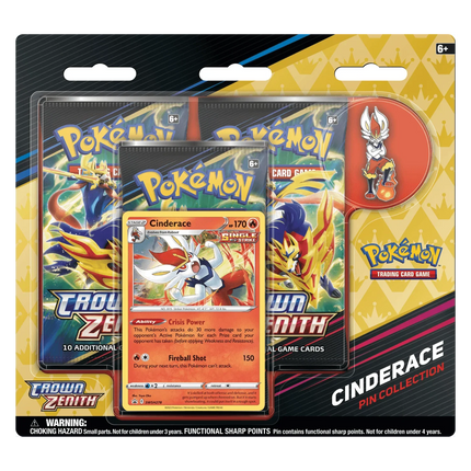 Pokemon TCG: Crown Zenith Pin Collection - Cinderace - The Card Vault