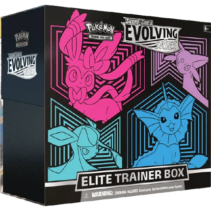 Pokemon TCG: Evolving Skies Elite Trainer Box - Sylveon, Espeon, Glaceon, Vaporeon - The Card Vault