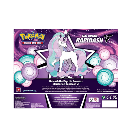 Pokemon TCG: Galarian Rapidash V Collection Box - The Card Vault