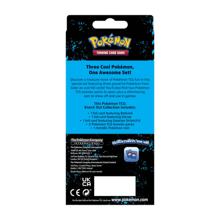 Pokemon TCG: Knock Out Collection (Boltund, Eiscue & Galarian Sirfetch'd) - The Card Vault