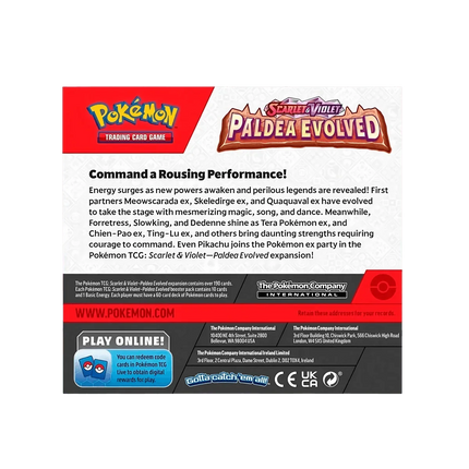 Pokemon TCG - Scarlet & Violet - Paldea Evolved Booster Box (36 Packs) - The Card Vault