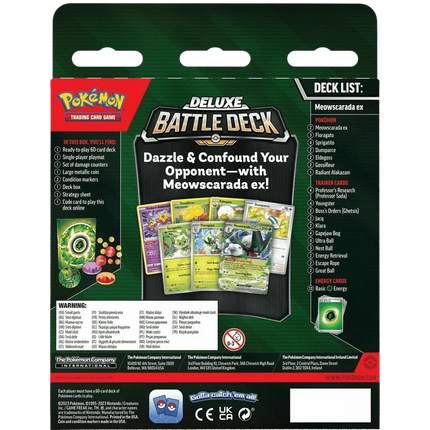 Pokemon TCG - Scarlet & Violet Paldea Evolved - Meowscarada Ex & Quaquaval Ex Deluxe Battle Decks - The Card Vault