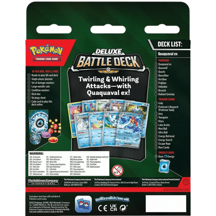 Pokemon TCG - Scarlet & Violet Paldea Evolved - Meowscarada Ex & Quaquaval Ex Deluxe Battle Decks - The Card Vault