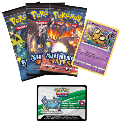 Pokemon TCG: Shining Fates Mad Party Pin Collection Box - Dedenne - The Card Vault