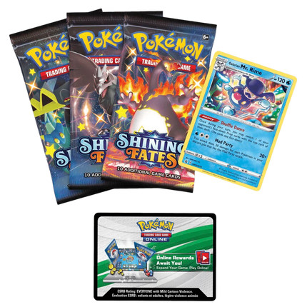 Pokemon TCG: Shining Fates Mad Party Pin Collection Box - Galarian Mr. Rime - The Card Vault