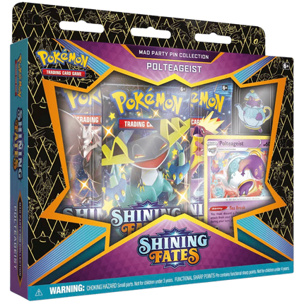 Pokemon TCG: Shining Fates Mad Party Pin Collection Box - Polteageist - The Card Vault