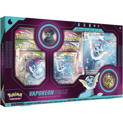 Pokemon TCG: Vaporeon VMAX Premium Collection Box - The Card Vault