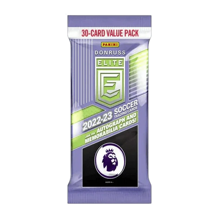 Premier League 2022/23 Donruss Elite Football (Soccer) - Fat Pack Box (12x Packs) - The Card Vault