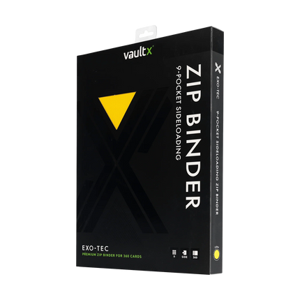 Vault X - 9-Pocket Exo-Tec® Zip Binder - Yellow