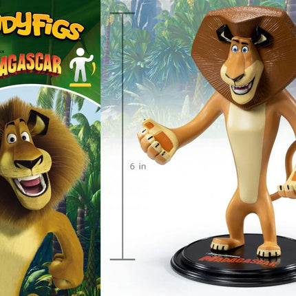 The Noble Collection - Dreamworks - Alex the Lion Bendyfig Action Figure - The Card Vault