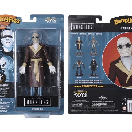 The Noble Collection - Universal Monsters - Invisible Man Bendyfig Action Figure - The Card Vault