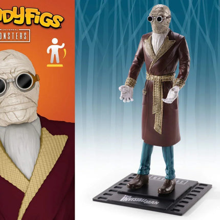 The Noble Collection - Universal Monsters - Invisible Man Bendyfig Action Figure - The Card Vault