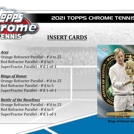 Topps - 2021 Chrome Tennis - Hobby Lite Box - The Card Vault