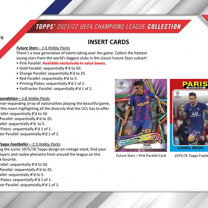Topps - 2021/22 UEFA Champions League Football (Soccer) - Hobby Box - The Card Vault