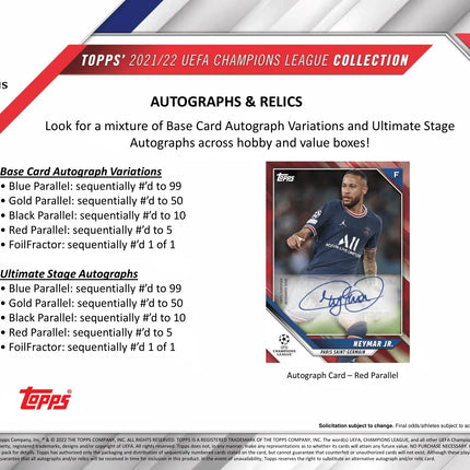 Topps - 2021/22 UEFA Champions League Football (Soccer) - Hobby Box - The Card Vault