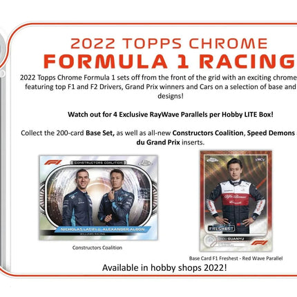 Topps - 2022 Chrome Formula 1 (F1) - Hobby Lite Box - The Card Vault