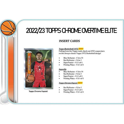 Topps - 2022/23 Chrome Overtime Elite Basketball (NBA) - Blaster Box - The Card Vault