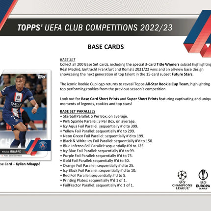 Topps - 2022/23 UEFA Club Competitions Football (Soccer) - Hobby Box - The Card Vault