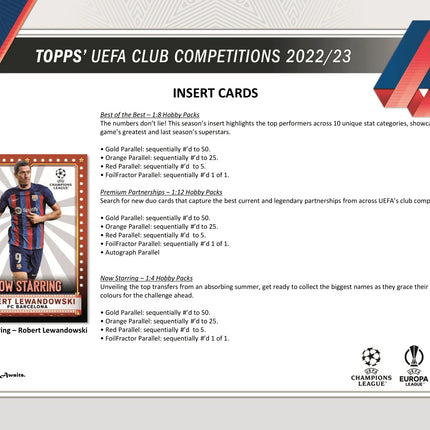Topps - 2022/23 UEFA Club Competitions Football (Soccer) - Hobby Box - The Card Vault