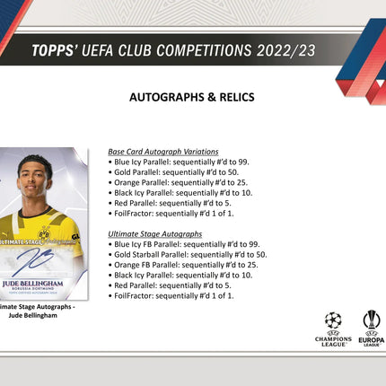 Topps - 2022/23 UEFA Club Competitions Football (Soccer) - Hobby Box - The Card Vault