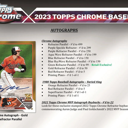 Topps - 2023 Chrome Baseball (MLB) - Value Box - The Card Vault