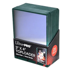 Ultra Pro - 3 x 4 Inch Green Border Toploader 25 Pack - 35pt - The Card Vault