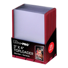 Ultra Pro - 3 x 4 Inch Red Border Toploader 25 Pack - 35pt - The Card Vault