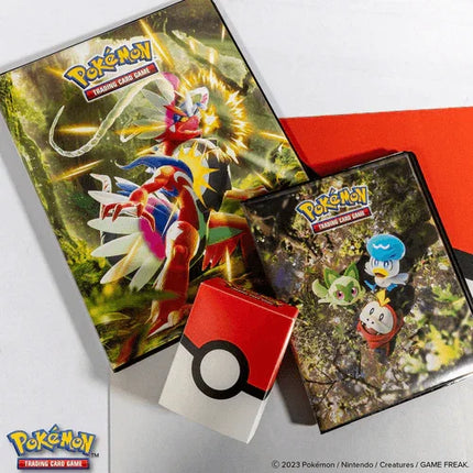 Ultra Pro - 4-Pocket Portfolio - Pokemon - Scarlet and Violet Fuecoco, Sprigatito, Quaxly and Gyarados - The Card Vault