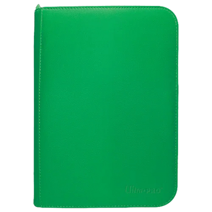 Ultra Pro - 4 Pocket Zippered Pro Binder - Green - The Card Vault