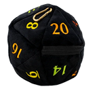 Ultra Pro - D20 Plush Dice Bag - Black With Rainbow Numbering - The Card Vault