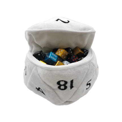 Ultra Pro - D20 Plush Dice Bag - White - The Card Vault