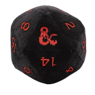 Ultra Pro - Dungeons & Dragons - Black and Red D20 Jumbo Plush Dice - The Card Vault