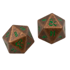 Ultra Pro - Dungeons & Dragons - Feywild Copper and Green Heavy Metal D20 Dice Set - The Card Vault
