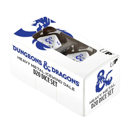 Ultra Pro - Dungeons & Dragons - Icewind Dale Heavy Metal D20 Dice Set - The Card Vault