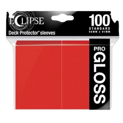 Ultra Pro - Eclipse Gloss Standard Sleeves 100pk - Apple Red - The Card Vault
