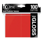 Ultra Pro - Eclipse Gloss Standard Sleeves 100pk - Apple Red - The Card Vault